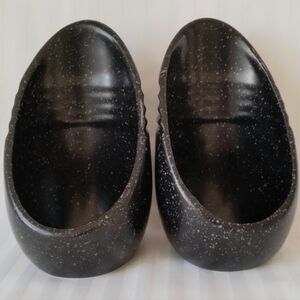 Black Speckled Earthenware Spoon Rest Set of 2 The Lakeside Collection